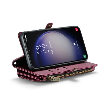 CASEME C36 Series For Samsung Galaxy S23+ Leather Case Phone Shoulder Bag Card Slots Zipper Pocket