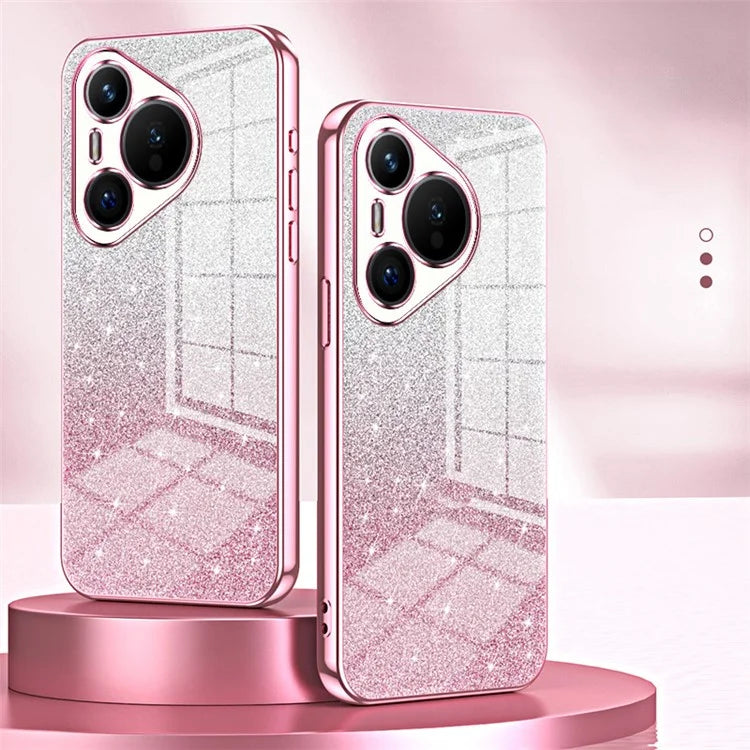 For Huawei Pura 70 Case TPU Gradient Glitter Mobile Phone Cover
