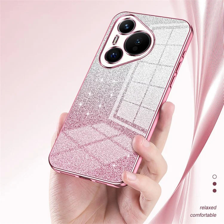For Huawei Pura 70 Case TPU Gradient Glitter Mobile Phone Cover