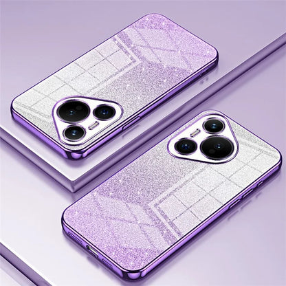 For Huawei Pura 70 Case TPU Gradient Glitter Mobile Phone Cover