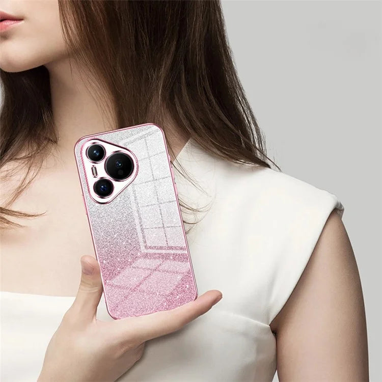 For Huawei Pura 70 Case TPU Gradient Glitter Mobile Phone Cover
