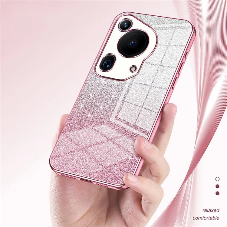 For Huawei Pura 70 Ultra Case Gradient Glitter Electroplating Soft TPU Phone Cover