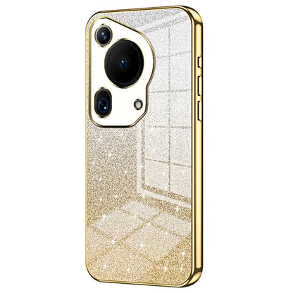 For Huawei Pura 70 Ultra Case Gradient Glitter Electroplating Soft TPU Phone Cover