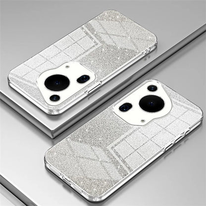 For Huawei Pura 70 Ultra Case Gradient Glitter Electroplating Soft TPU Phone Cover