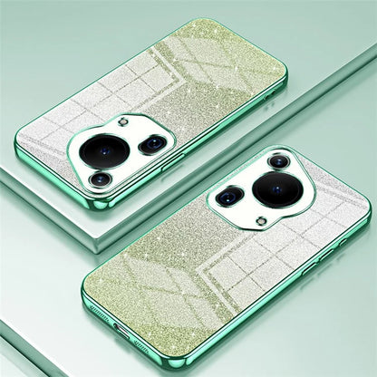For Huawei Pura 70 Ultra Case Gradient Glitter Electroplating Soft TPU Phone Cover
