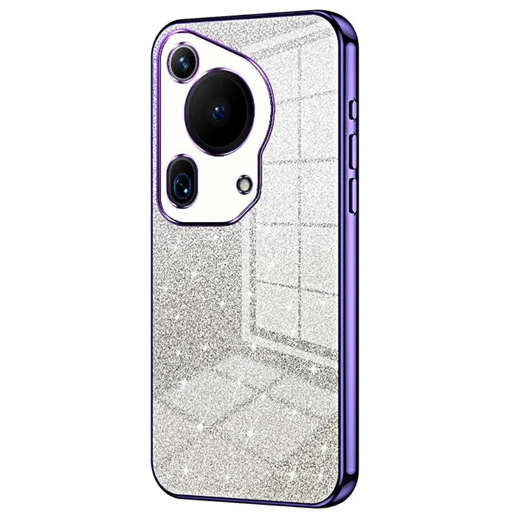 For Huawei Pura 70 Ultra Case Gradient Glitter Electroplating Soft TPU Phone Cover