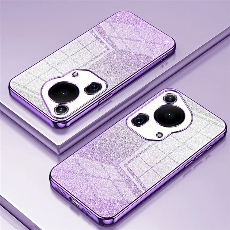 For Huawei Pura 70 Ultra Case Gradient Glitter Electroplating Soft TPU Phone Cover