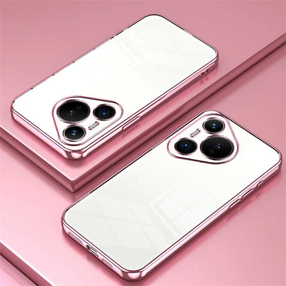 For Huawei Pura 70 Case TPU Transparency Electroplating Phone Cover