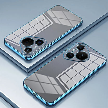 For Huawei Pura 70 Case TPU Transparency Electroplating Phone Cover