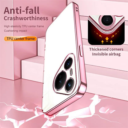 For Huawei Pura 70 Case TPU Transparency Electroplating Phone Cover