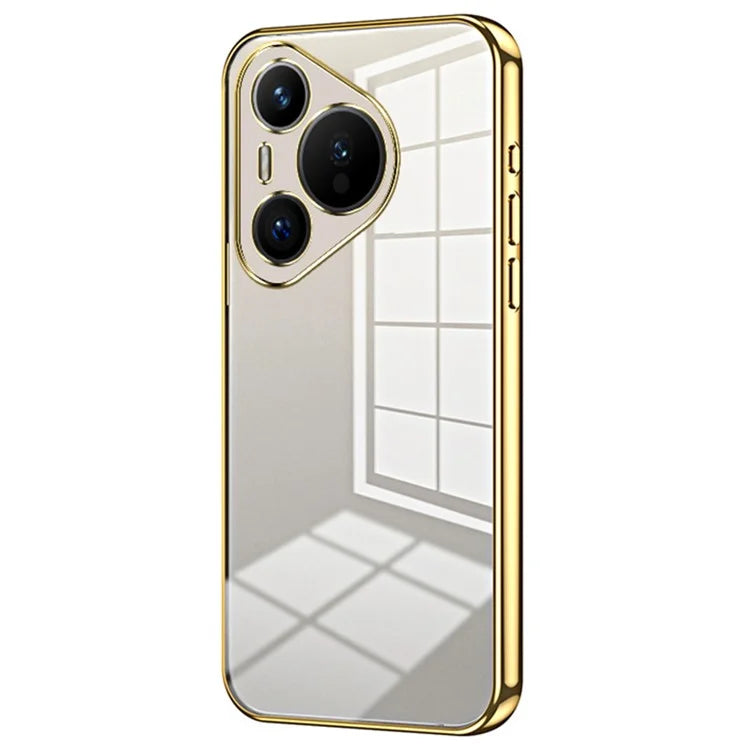For Huawei Pura 70 Case TPU Transparency Electroplating Phone Cover