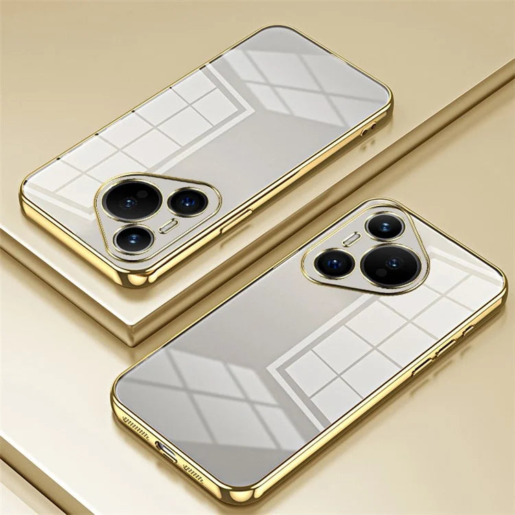 For Huawei Pura 70 Case TPU Transparency Electroplating Phone Cover