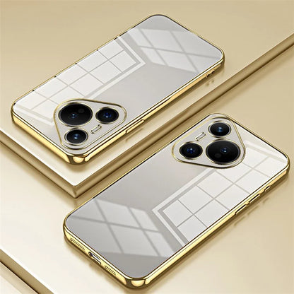 For Huawei Pura 70 Case TPU Transparency Electroplating Phone Cover