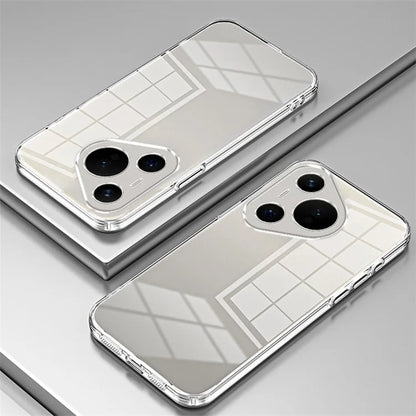 For Huawei Pura 70 Case TPU Transparency Electroplating Phone Cover