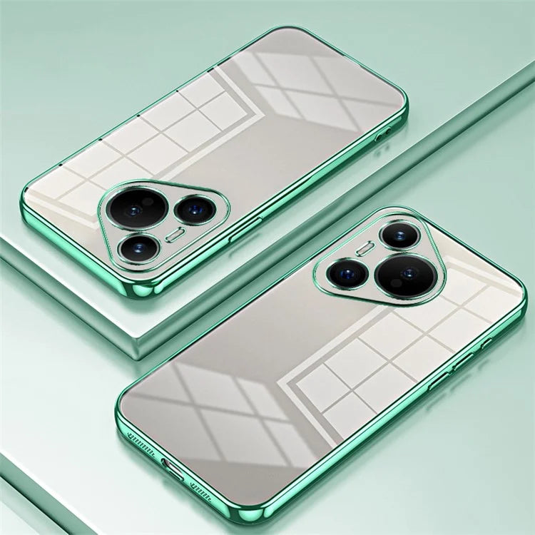 For Huawei Pura 70 Case TPU Transparency Electroplating Phone Cover