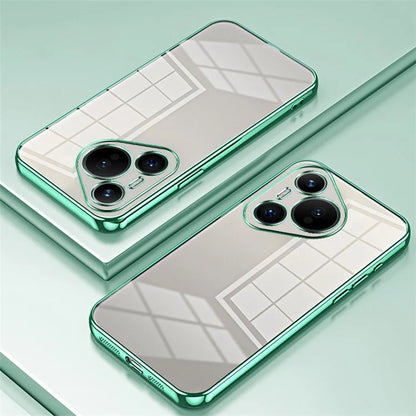 For Huawei Pura 70 Case TPU Transparency Electroplating Phone Cover