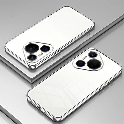 For Huawei Pura 70 Case TPU Transparency Electroplating Phone Cover