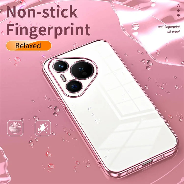 For Huawei Pura 70 Case TPU Transparency Electroplating Phone Cover