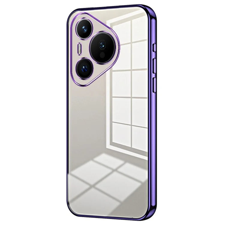 For Huawei Pura 70 Case TPU Transparency Electroplating Phone Cover