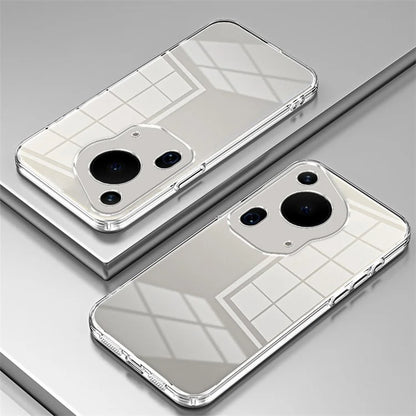 For Huawei Pura 70 Ultra Case TPU Shockproof Clear Phone Cover Electroplating Frame