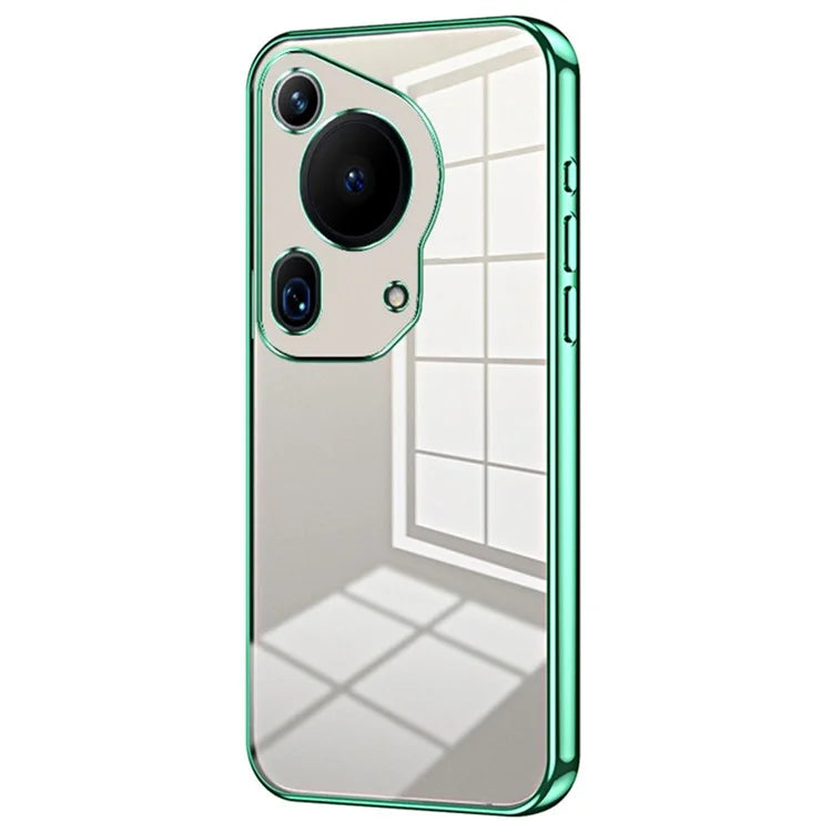 For Huawei Pura 70 Ultra Case TPU Shockproof Clear Phone Cover Electroplating Frame