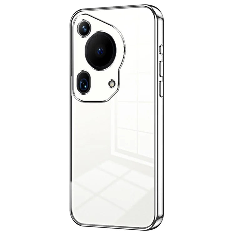 For Huawei Pura 70 Ultra Case TPU Shockproof Clear Phone Cover Electroplating Frame
