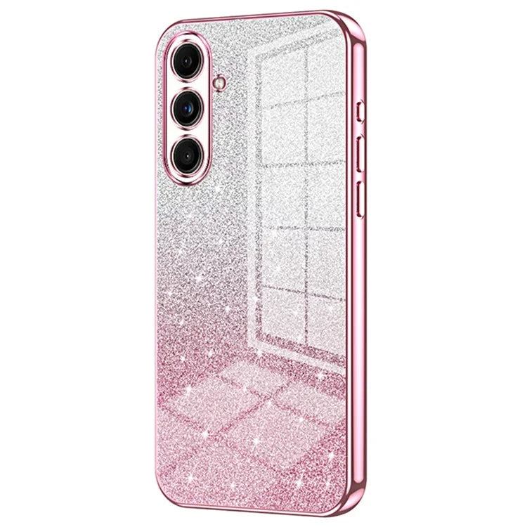 For Samsung Galaxy F55 5G / C55 5G / M55 5G Glitter Cell Phone Case Gradient Electroplated TPU Cover