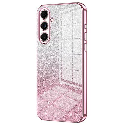 For Samsung Galaxy F55 5G / C55 5G / M55 5G Glitter Cell Phone Case Gradient Electroplated TPU Cover