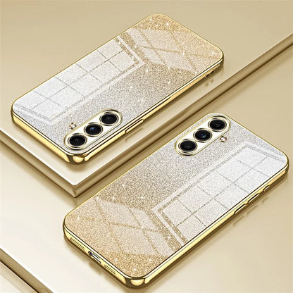 For Samsung Galaxy F55 5G / C55 5G / M55 5G Glitter Cell Phone Case Gradient Electroplated TPU Cover