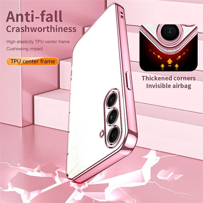Back Shell for Samsung Galaxy F55 5G / C55 5G / M55 5G Electroplating TPU Cell Phone Case