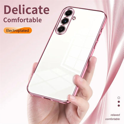 Back Shell for Samsung Galaxy F55 5G / C55 5G / M55 5G Electroplating TPU Cell Phone Case