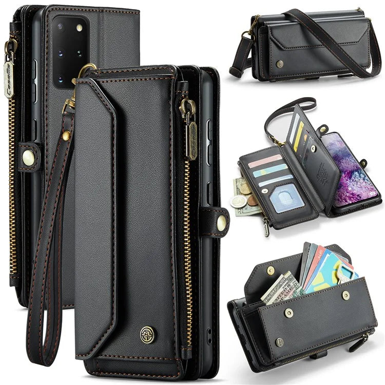 CASEME C36 Series For Samsung Galaxy S20 Plus 5G / 4G Case Crossbody Phone Bag Leather Cover
