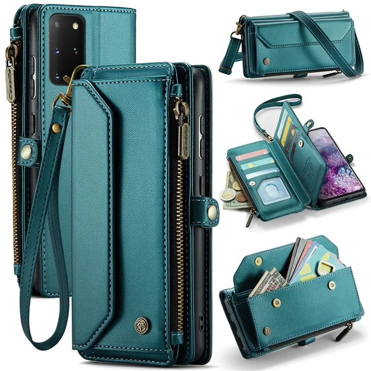 CASEME C36 Series For Samsung Galaxy S20 Plus 5G / 4G Case Crossbody Phone Bag Leather Cover