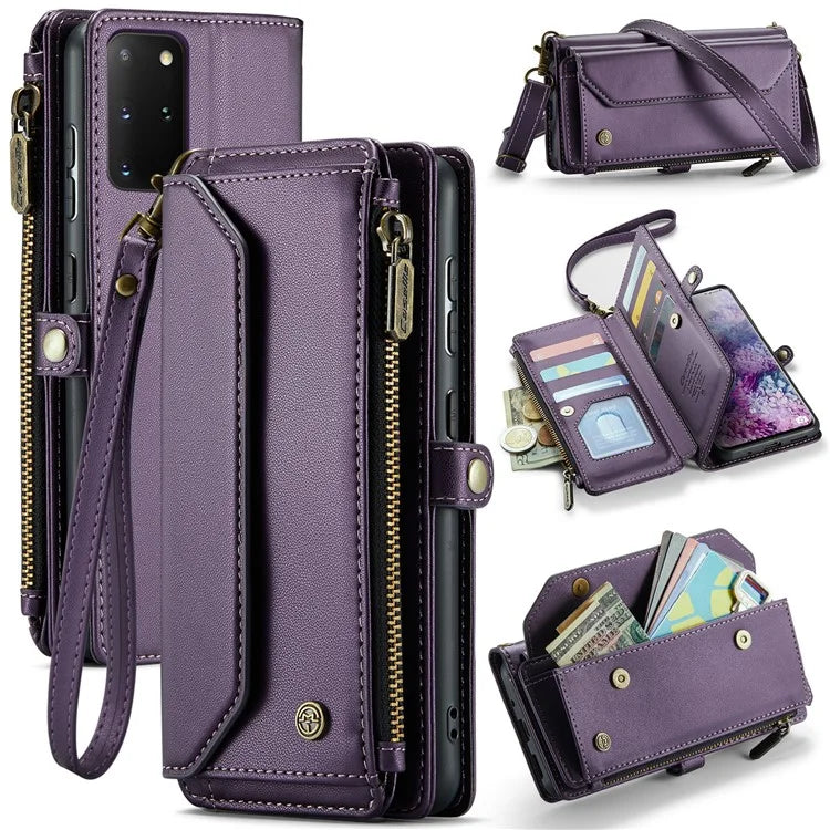CASEME C36 Series For Samsung Galaxy S20 Plus 5G / 4G Case Crossbody Phone Bag Leather Cover
