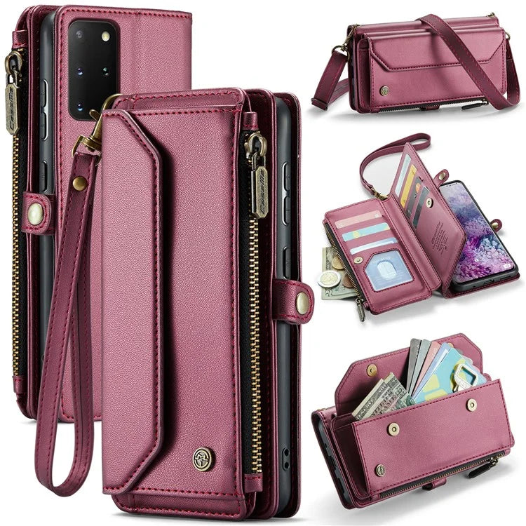 CASEME C36 Series For Samsung Galaxy S20 Plus 5G / 4G Case Crossbody Phone Bag Leather Cover