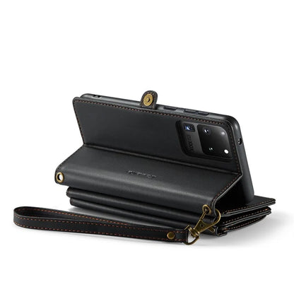 CASEME C36 Series For Samsung Galaxy S20 Ultra Case PU Leather Zipper Wallet Phone Cover