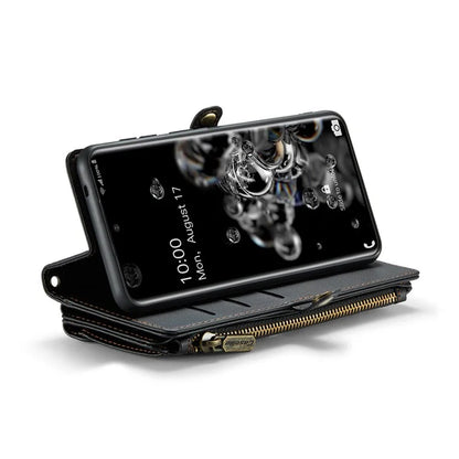 CASEME C36 Series For Samsung Galaxy S20 Ultra Case PU Leather Zipper Wallet Phone Cover