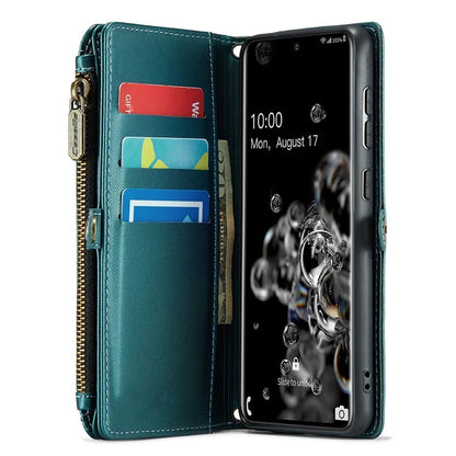 CASEME C36 Series For Samsung Galaxy S20 Ultra Case PU Leather Zipper Wallet Phone Cover