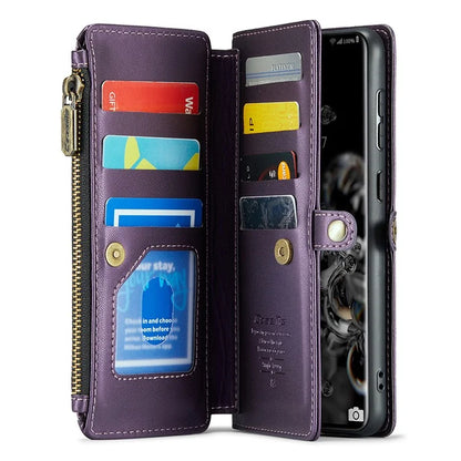 CASEME C36 Series For Samsung Galaxy S20 Ultra Case PU Leather Zipper Wallet Phone Cover
