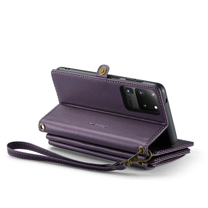 CASEME C36 Series For Samsung Galaxy S20 Ultra Case PU Leather Zipper Wallet Phone Cover