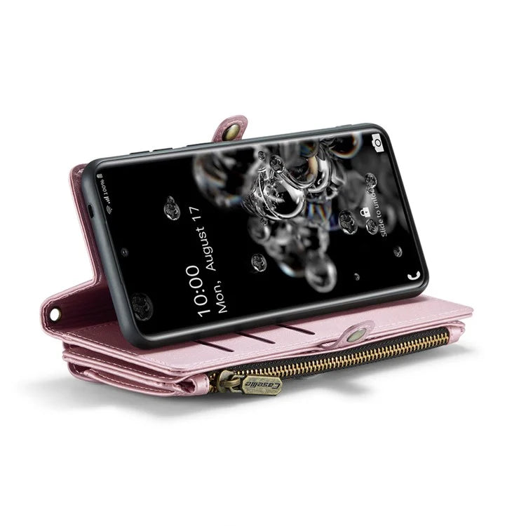 CASEME C36 Series For Samsung Galaxy S20 Ultra Case PU Leather Zipper Wallet Phone Cover