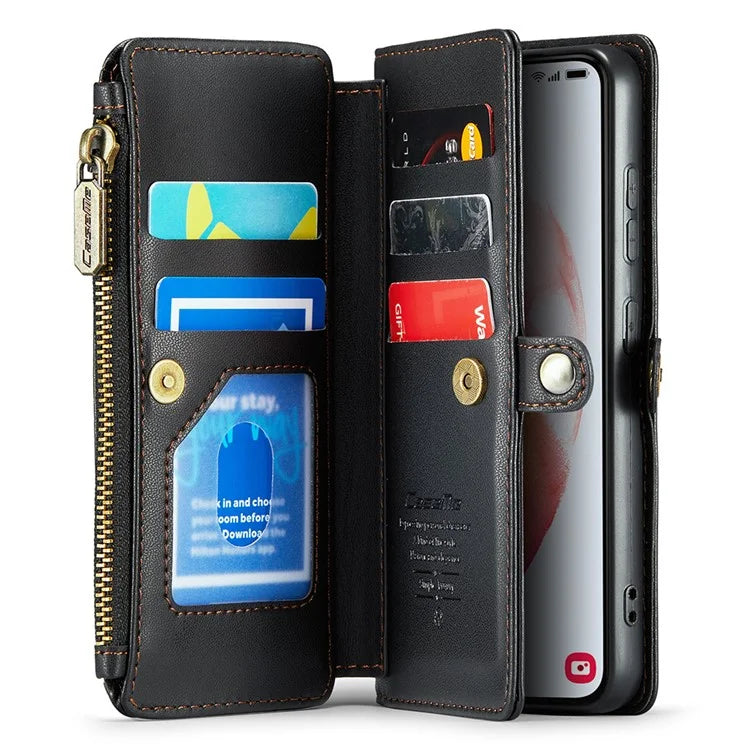 CASEME C36 Series For Samsung Galaxy S21 5G / 4G Case RFID Blocking Leather Phone Shoulder Bag