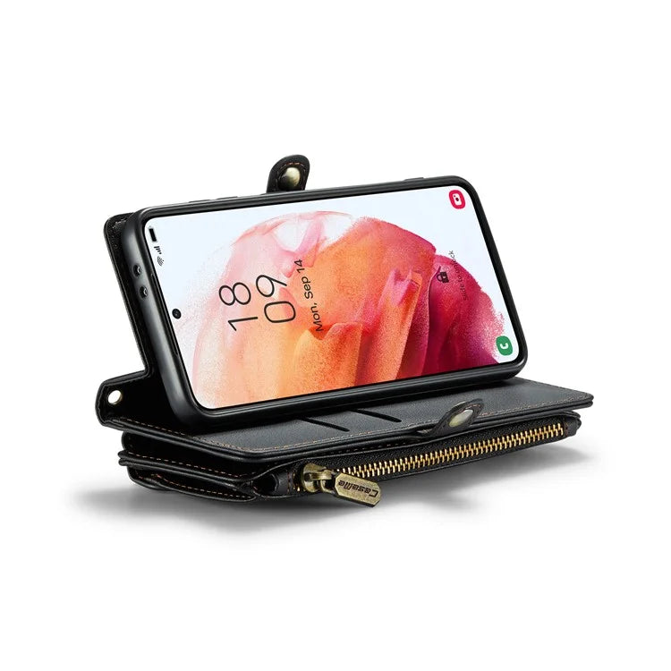 CASEME C36 Series For Samsung Galaxy S21 5G / 4G Case RFID Blocking Leather Phone Shoulder Bag