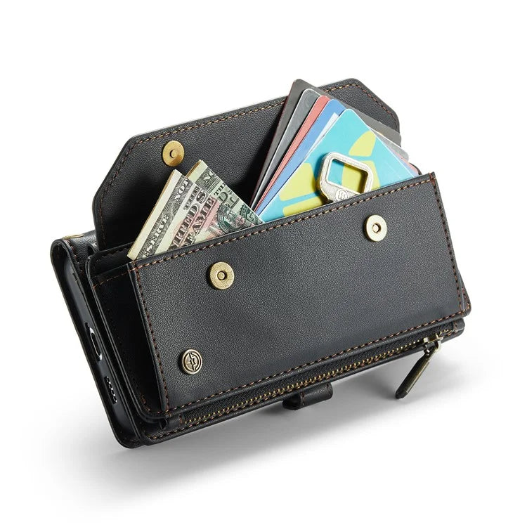 CASEME C36 Series For Samsung Galaxy S21 5G / 4G Case RFID Blocking Leather Phone Shoulder Bag