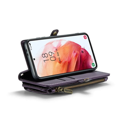 CASEME C36 Series For Samsung Galaxy S21 5G / 4G Case RFID Blocking Leather Phone Shoulder Bag