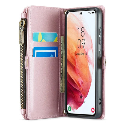 CASEME C36 Series For Samsung Galaxy S21 5G / 4G Case RFID Blocking Leather Phone Shoulder Bag