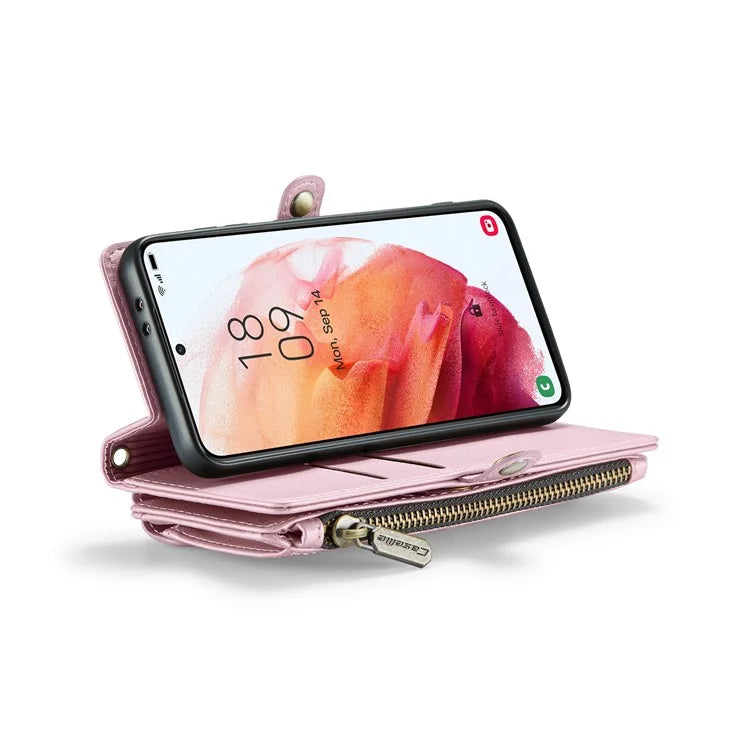 CASEME C36 Series For Samsung Galaxy S21 5G / 4G Case RFID Blocking Leather Phone Shoulder Bag