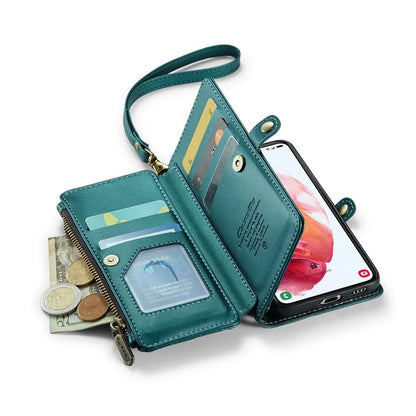 CASEME C36 Series For Samsung Galaxy S21 5G / 4G Case RFID Blocking Leather Phone Shoulder Bag