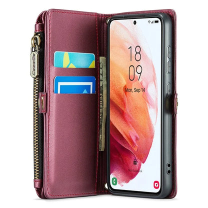 CASEME C36 Series For Samsung Galaxy S21 5G / 4G Case RFID Blocking Leather Phone Shoulder Bag