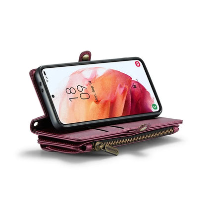 CASEME C36 Series For Samsung Galaxy S21 5G / 4G Case RFID Blocking Leather Phone Shoulder Bag